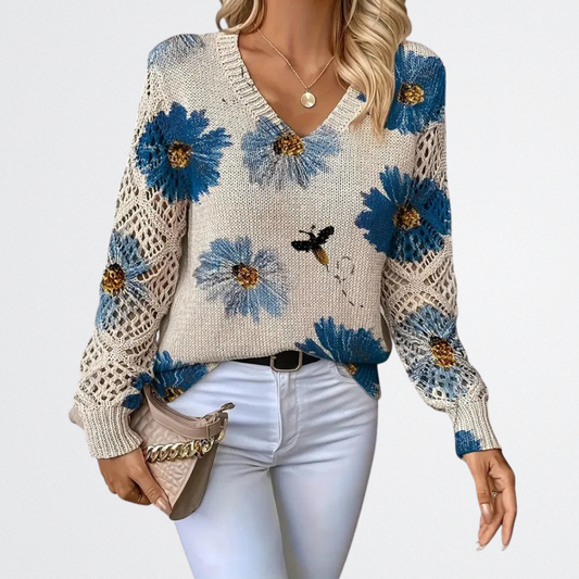 Solara - Wildflower Knit Sweater